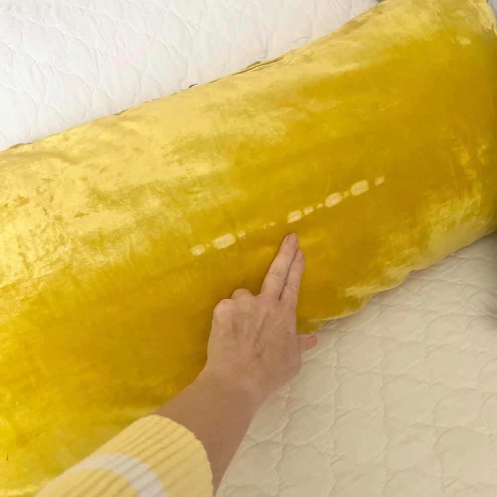 Opalhouse by Target Luxe Velvet Oversized Lumbar Pillow Bright Chartreuse Green